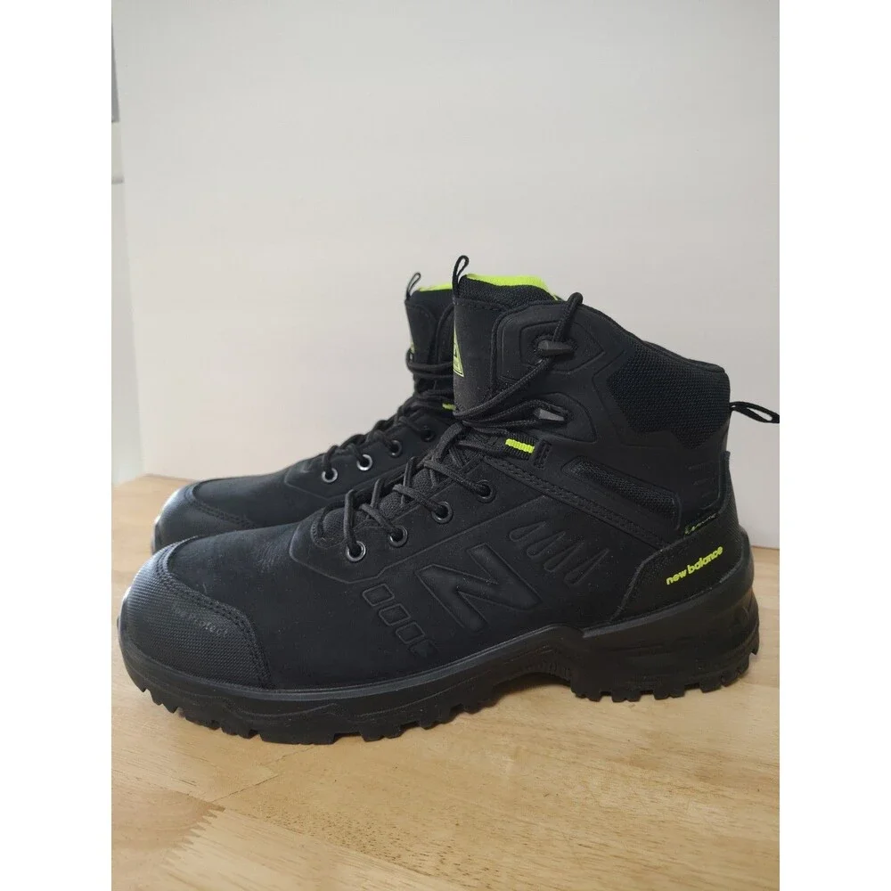 New Balance Calibre Men's Composite Toe Side Zip Boots, Black Size 12 EU 46.5